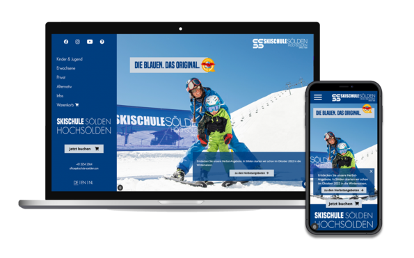 Mockup Website Skischule Sölden-Hochsölden
