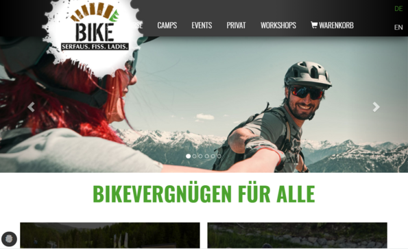 Screenshot Onlineshop Bikepark Serfaus-Fiss-Ladis