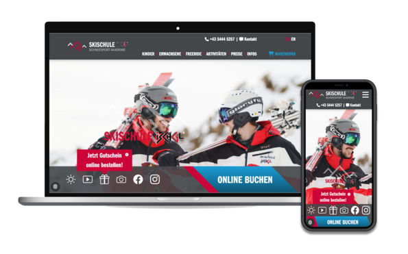 Mockup Website Skischule Ischgl